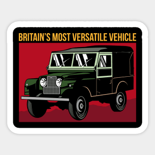 BRITAIN'S MOST VERSATILE VEHICLE Sticker